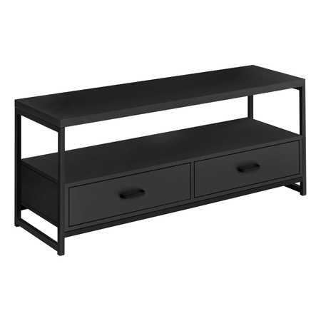 MONARCH SPECIALTIES Tv Stand, 48 Inch, Console, Storage Drawers, Living Room, Bedroom, Laminate, Black I 2870